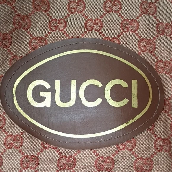 Vintage Gucci Orange and Brown Tote Dust Bag - Picture 2 of 11